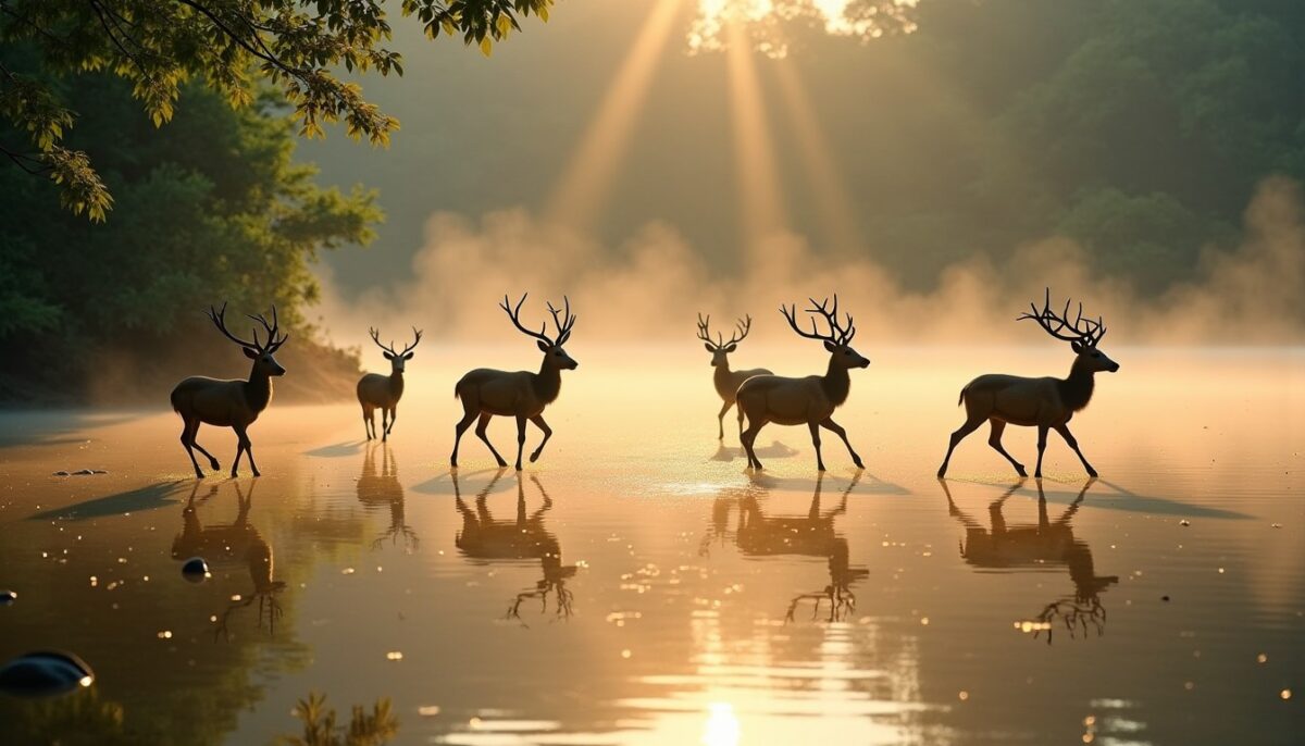 Un lac secret en Inde abrite 286 cerfs dansants sur des îles flottantes mystérieuses